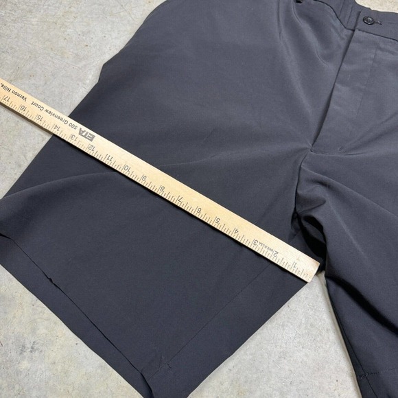 Slazenger Mens Golf Shorts 36x10 Black Stretch Lightweight Flat Front Pockets - Picture 6 of 8